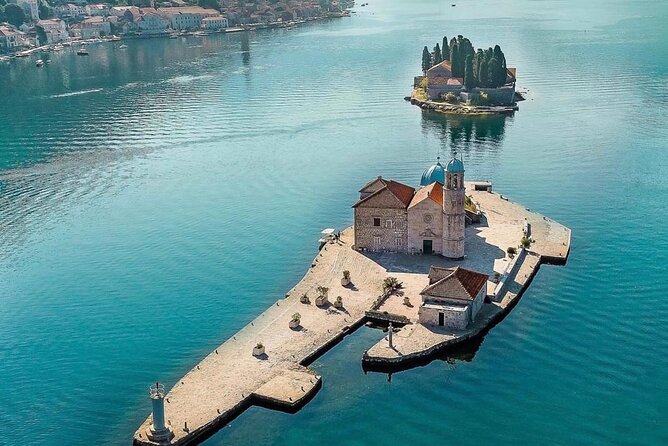 2025 Private Boat To Blue Cave 3 hours ADVENTURE - Our Lady of the Rocks and the View Toward Perast