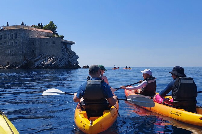 3.5-Hour Kayak Tour from Beсiсi to Sveti Stefan Island - What the GoPro photos and videos add