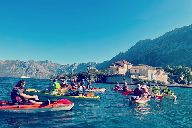 3 Hours Kayaking in Kotor Bay in Montenegro - The safety briefing and first paddle