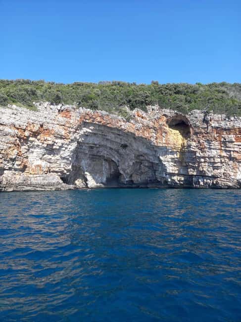 Boat Tour Blue Cave - Leaving Marina Kotor and passing Perast