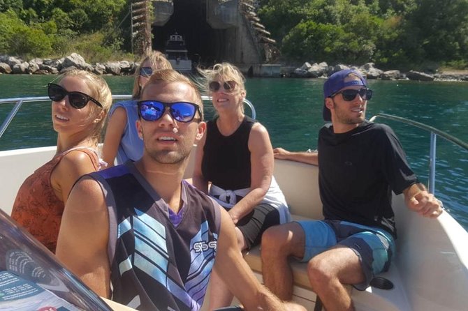 Boat tour to Lady of the Rock , Submarine base & Blue Cave swim - Inside the old Luštica submarine base