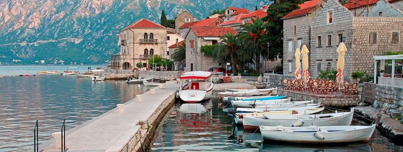 Bokokotor Bay, Blue Cave and panorama of Mamula - The Gulf of Tivat and Herceg Novi
