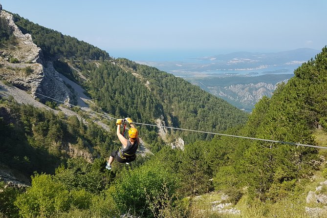 Cable car + Electric MTB from Njegos Mausoleum to Kotor bay - Horizont Bar and the final panoramic stop