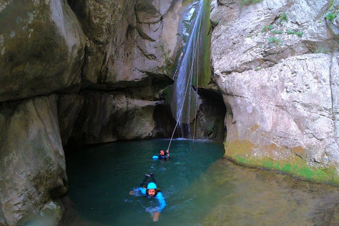 Canyoning Međureč river - Extreme Adventure in Bar City - Waterfall rappels, one descent at a time