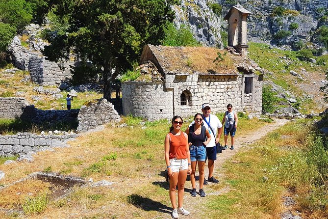 Hiking downhill from Krstac to Kotor, visit San Giovanni fortress - San Giovanni Fortress rewards the effort