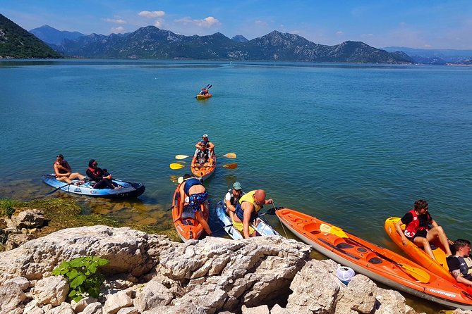 Kayak Guided Tour Skadar lake - Adventure in National park - A 30-minute stop at Pelinovo Beach