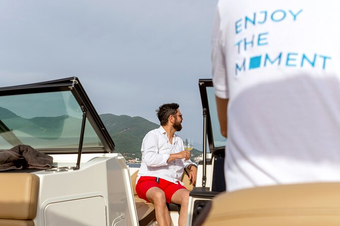 Premium Boat Experience: Herceg Novi Bay w/ Mamula & Blue Cave - A fast start aboard the Sea Ray SPX 210