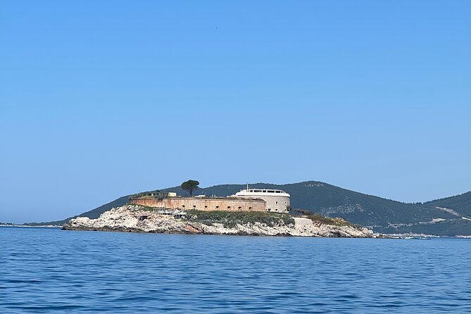Private Blue Cave Adventure with Views of Boka Bay(up to 6pax) - Mamula fortress from the water