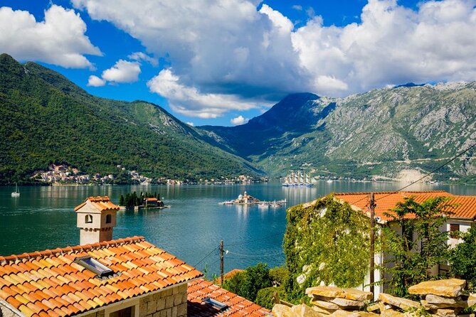 The Grand Boka Tour:Blue Cave, Lady of the Rocks & Submarine Base - Perast from the boat